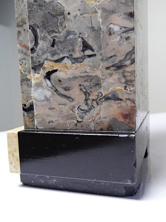 Image 1 of Pair of antique Art Deco marble bookends, fireplace decoration, 1920-1930
