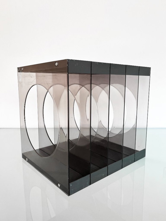 Image 1 of Plateau à disques vinyle en plexiglas style Space Age