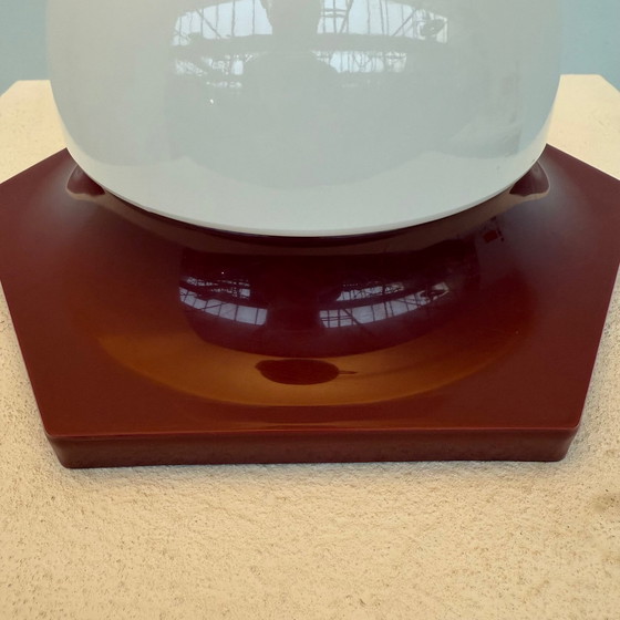 Image 1 of Plafond/Wandlamp Roodpaars Jaren 60/70