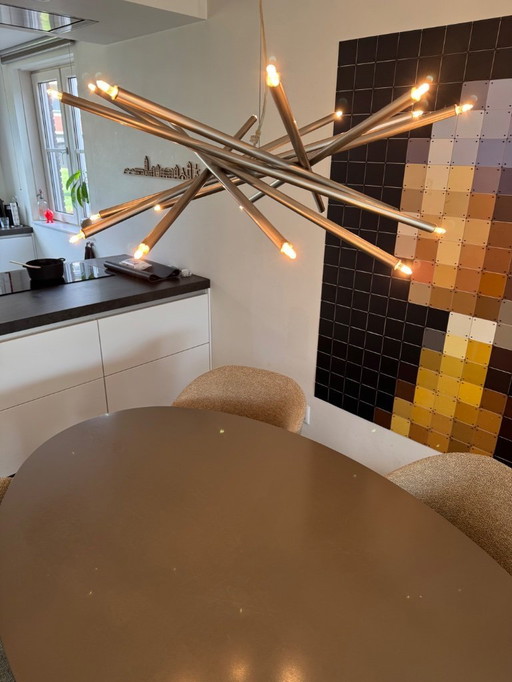 Lampe suspendue Astri - Marco Zotta pour Bilumen - acier inoxydable - 72 cm