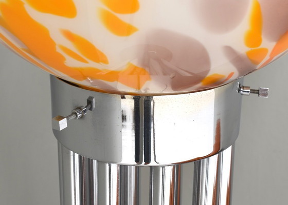 Image 1 of Goffredo Reggiani Lámpara de pie en cristal de Murano, mármol y cromo - Italia, 1970s