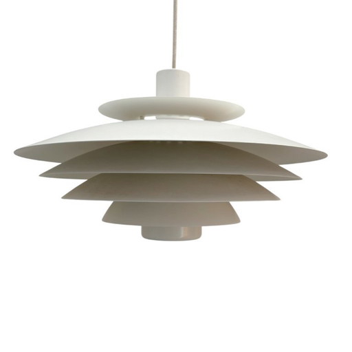 Lámpara de mesa tipo cuenco, modelo 52610, de estilo vintage danés, color blanco.