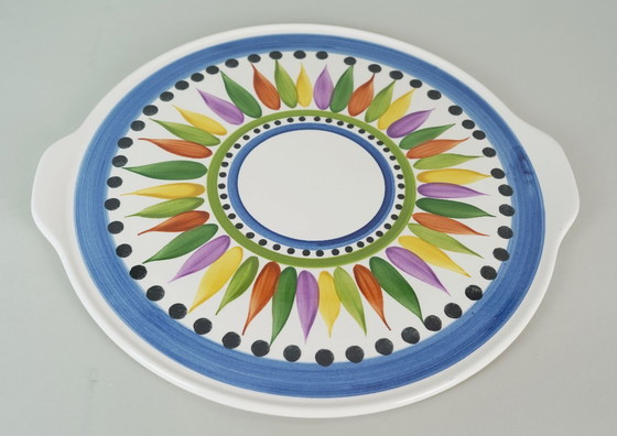 Rare 1950s Cake Plate Villeroy & Boch Hand Painted Decor 'Karla' – Villeroy und Boch, Crockery, Ceramic (photo 3 of 7)