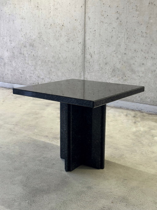 Vintage granieten / natuursteen bijzettafel