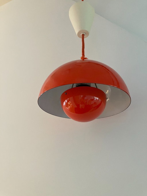 2x Verner Panton Flowerpot VP1 rosso design scandinavo