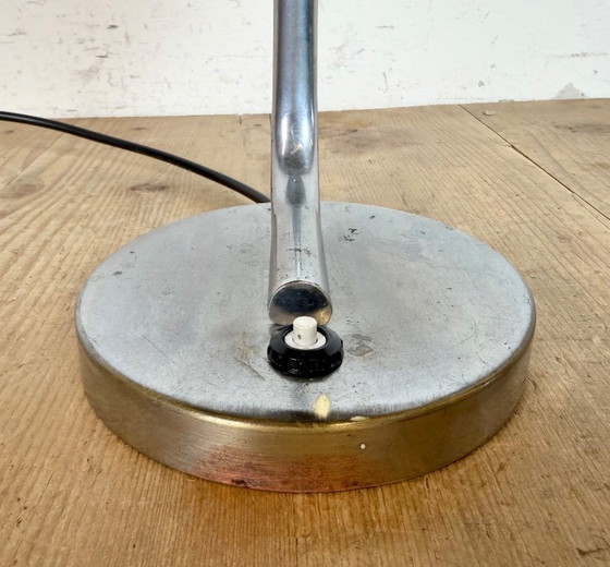 Image 1 of Vintage groene emaille bankierslamp, jaren 1950