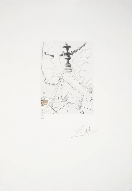 Salvador Dalí: Shakespeare: Enrico VI, incisione originale firmata – giclee prints, Paper