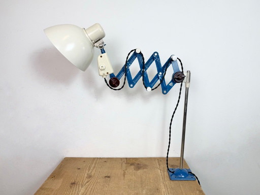 Industrial East German Scissor Lamp from VEB Zweckleuchtenbau Dresden, 1950s