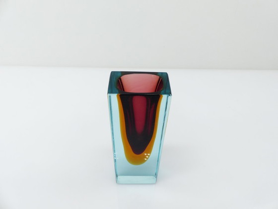 Image 1 of Sommerso Seguso Vetri d'Arte vaas, Murano, circa 1960