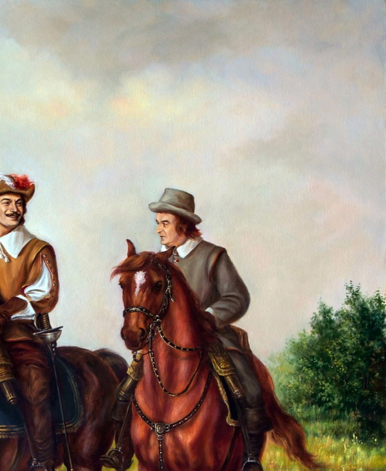 Original Oil Painting Provincial Air - Based on A. Dumas's "The Three Musketeers" – Paintings & Drawings (photo 5 of 7)