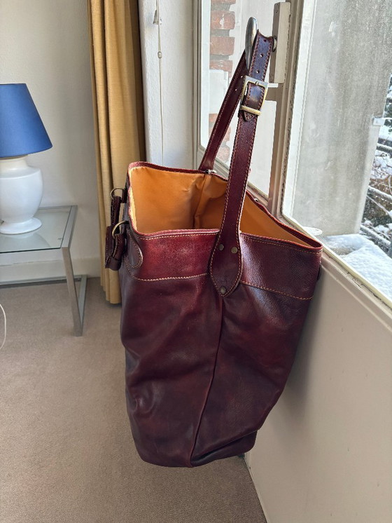 Image 1 of Borsa da weekend in pelle italiana, mai usata