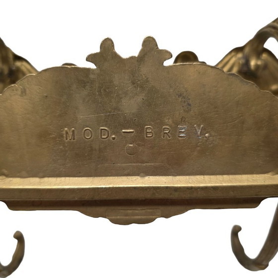 Image 1 of French Classic Style Brass Wall Coat Rack, 1960s/70s