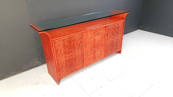 Image 1 of Buffet vintage en rotin, 1970