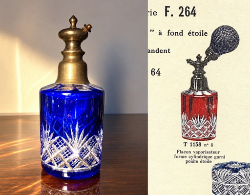 Flakon Parfum Baccarat Seltenes Overlay Vor 1936