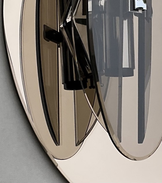 VECA, Italian design bathroom set, double mirror, 70s, Glass, Metal, Silver (photo 12 of 15)