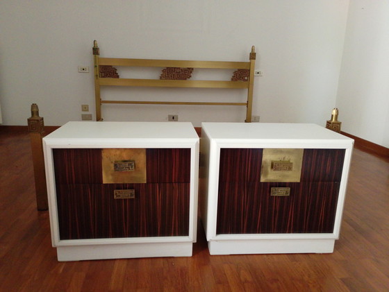 Image 1 of Coppia di comodini Luciano Frigerio, Italia anni '70