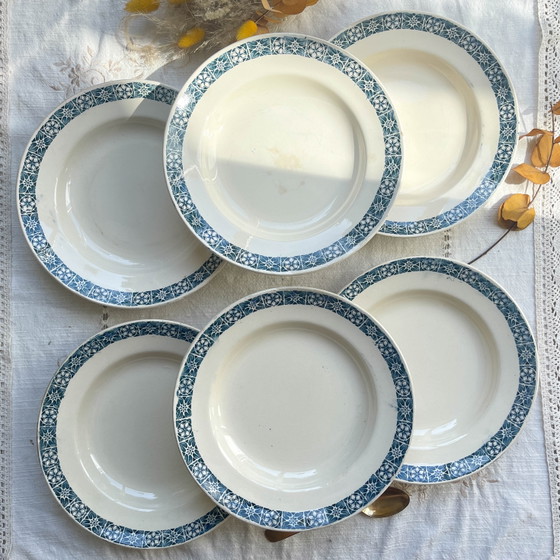 6 Piatti Fondi Longchamp 'René' in Ironstone Blu – Stoviglie (photo 8 of 16)