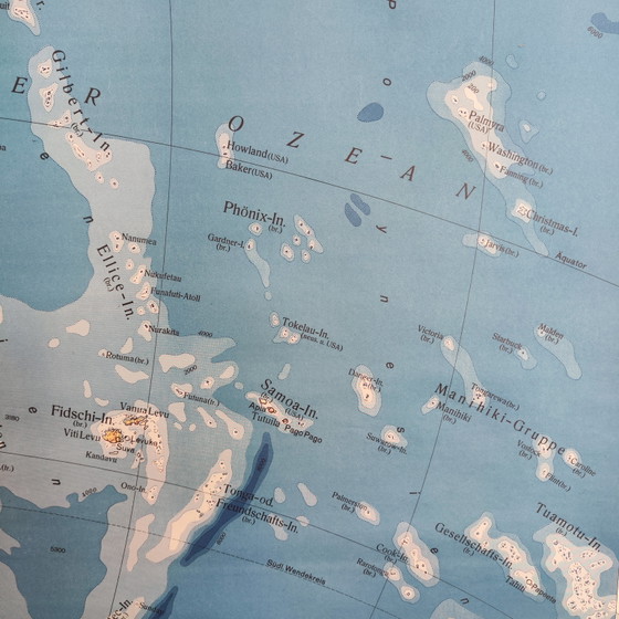 XXL Vintage School Map / Topography of Australia / 1950 – Wall decoration, Textile (photo 7 of 11)