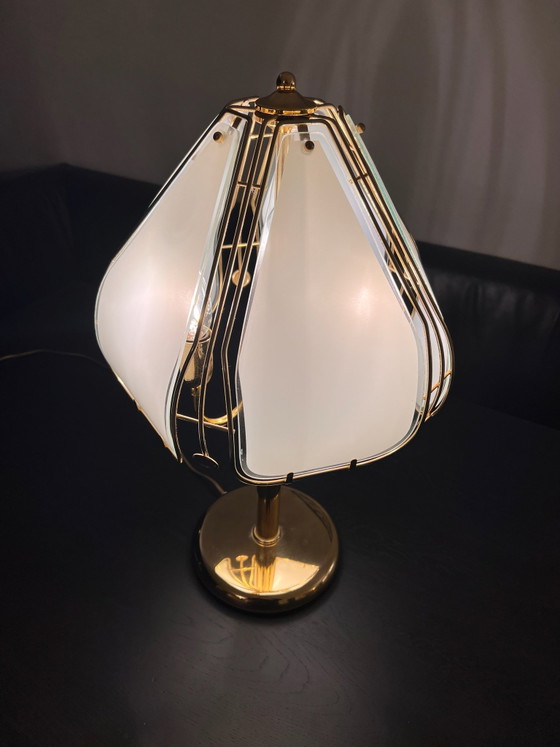 Vintage Herda Hollywood Regency lamp – Table lamps, Glass, Metal (photo 10 of 15)