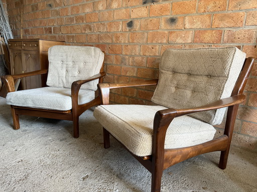 2x Fauteuil Mid Century