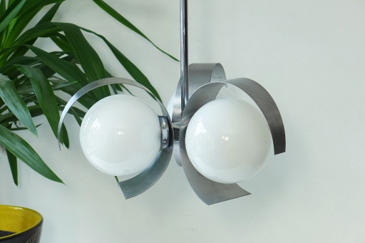 Lampada a sospensione vintage, lampada spaziale anni '60, lampada a sfera anni '70, Sciolari