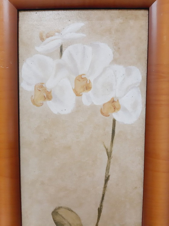 Image 1 of Vintage ingelijst olieverfschilderij op canvas