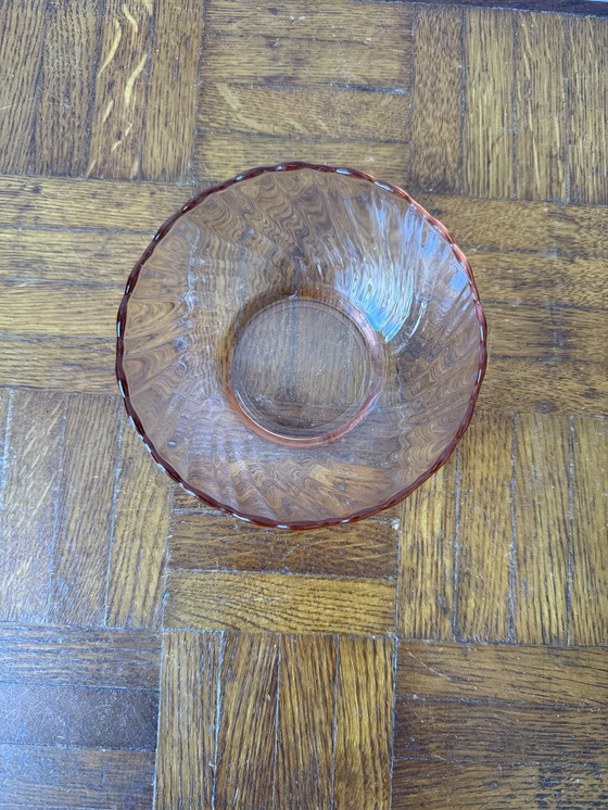 Image 1 of Set de 4 Ensaladeras de Cristal Rosa