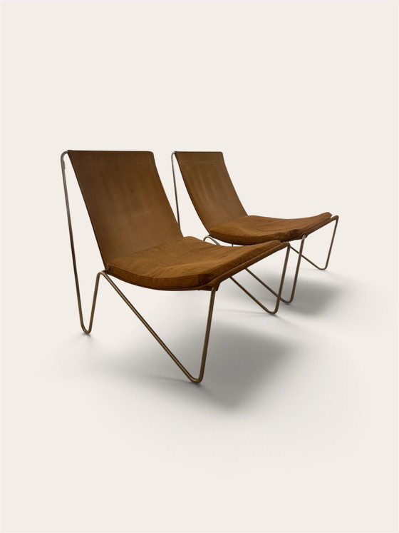 Verner Panton - pair of Bachelor seats, Chaises & fauteuils, Métal, Daim, Doré (photo 3 sur 5)