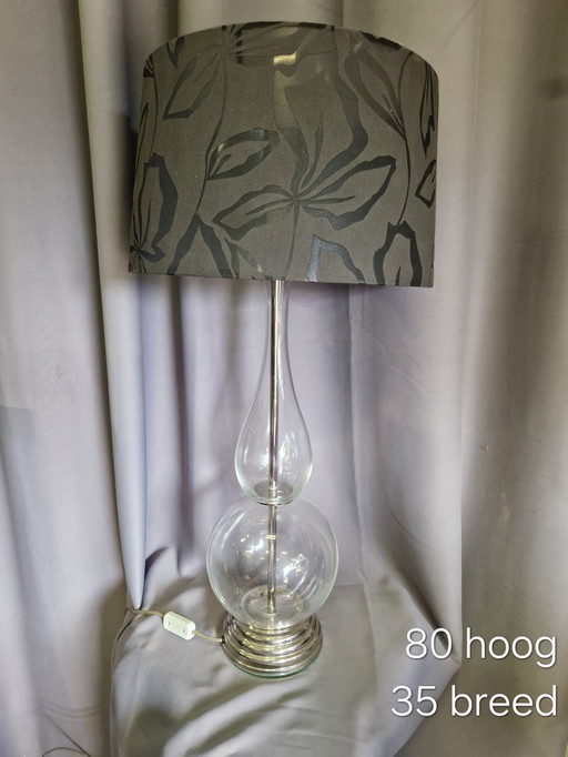 Vintage Glas-Tischlampe
