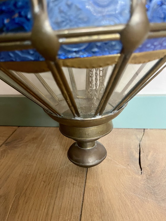 Image 1 of Marokkaanse lamp  – 90 cm hoog | Ø 28 cm |Glas-in-Lood