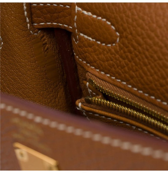 Image 1 of Sac HERMES Kelly 25 en Cuir Doré - 103311