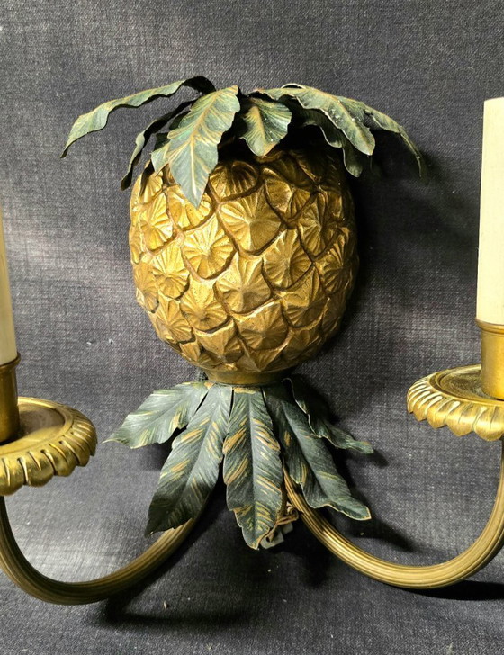Image 1 of Maison Charles & Fils - Coppia di lampade da parete ad ananas