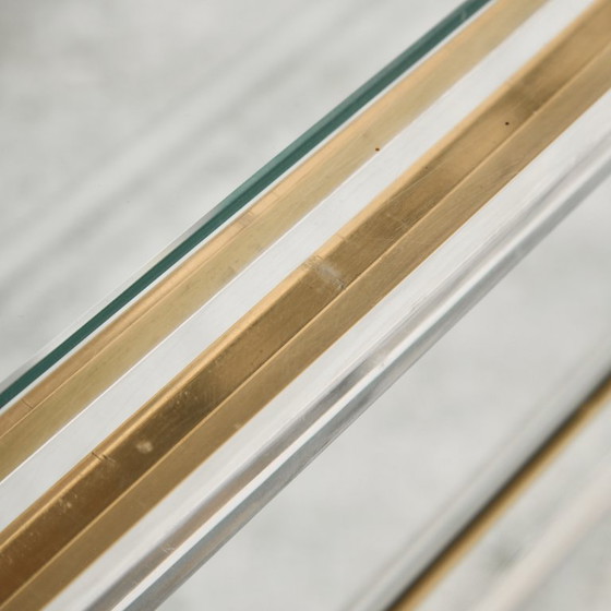 MK10228 Brass And Plexiglass Console Table By Fabian – Metal (photo 7 of 17)