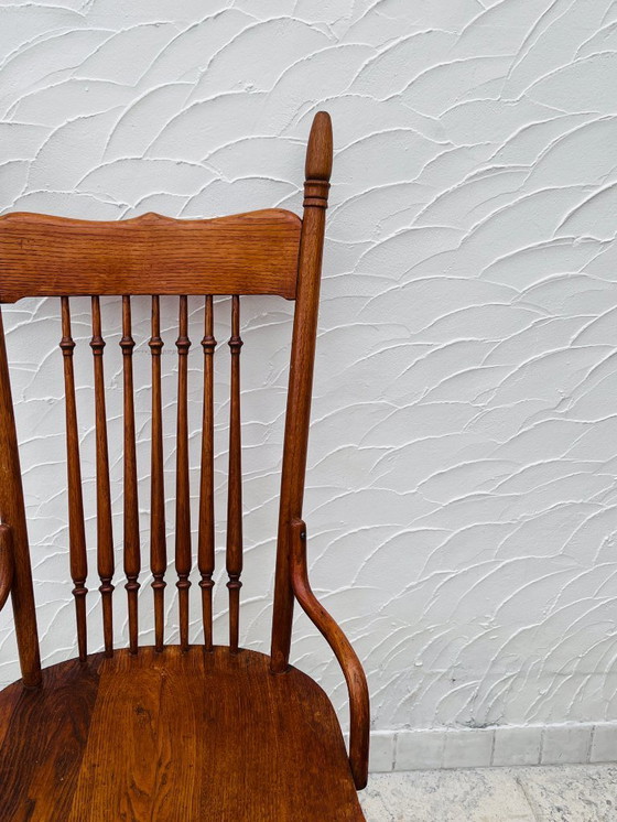 Image 1 of Vintage 1960s high chair in solid wood, country chic style