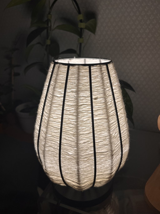 Lampe de table et de chambre artisanale – tafellampen, Metal, Textile (photo 2 of 5)