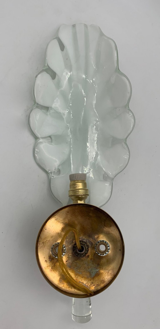 Image 1 of applique coppia in vetro made in italy 1960 attribuita a ditta Seguso