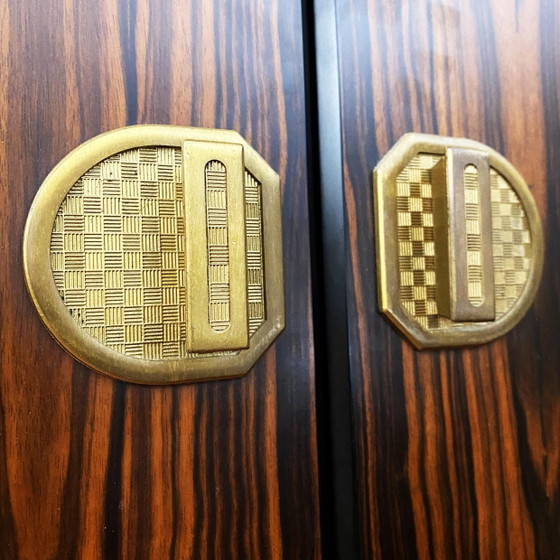 Armadio italiano in Macassar e ottone di Adalberto Caraceni per Modernindustria – Brass, Italian Design (photo 8 of 10)