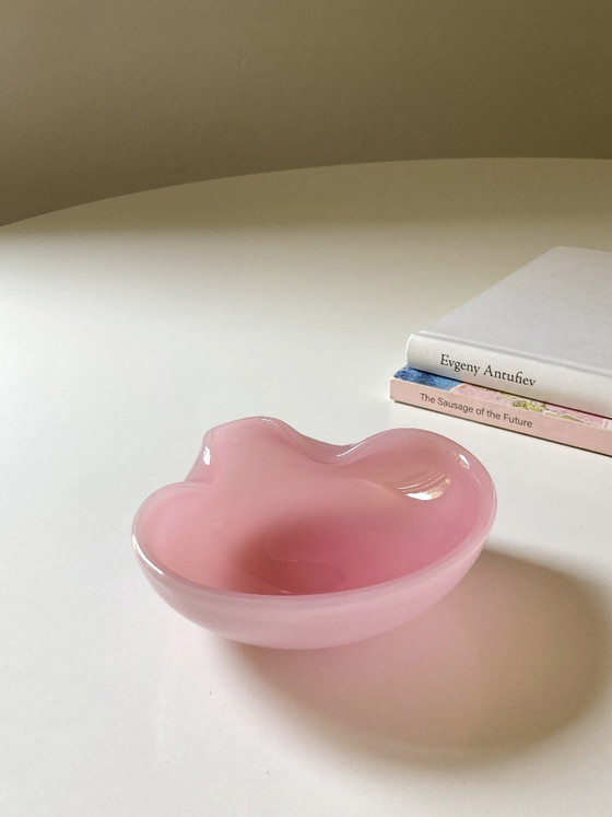 Image 1 of Posacenere vintage vetro Murano rosa opalino