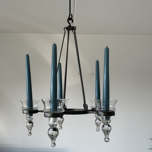 Vintage Danish Design Candlestick Chandelier