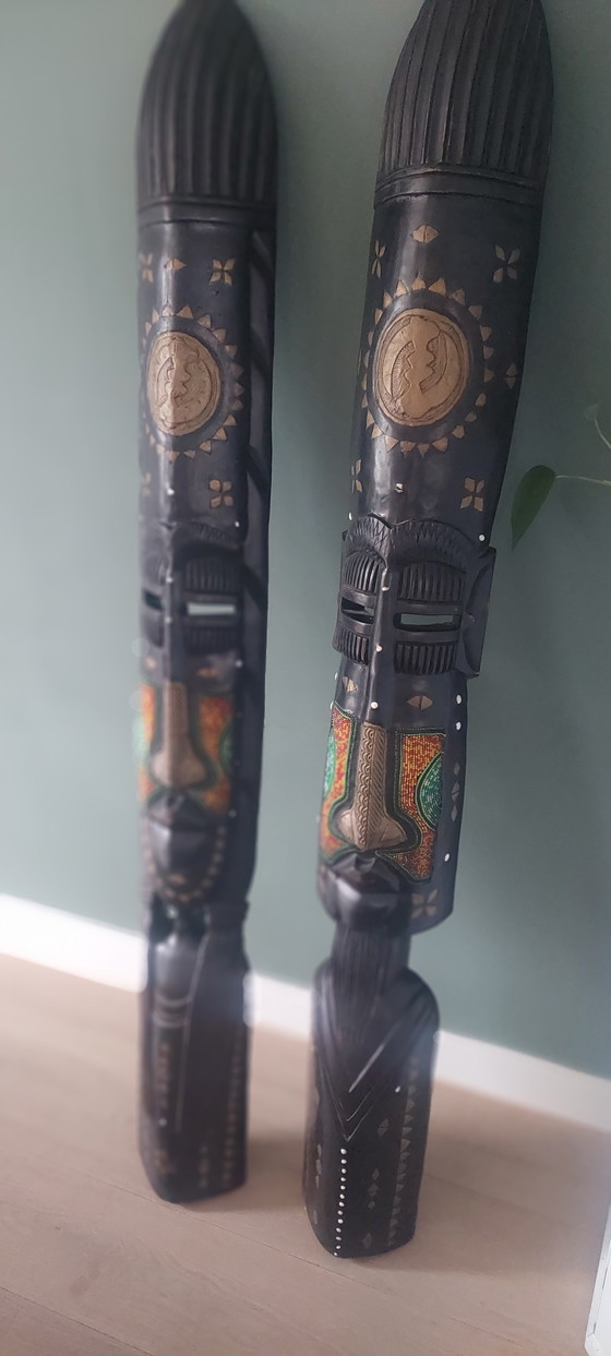 African Statues from Kumasi, Ghana – Decorative Objects, Wood, Brass (photo 2 of 10)