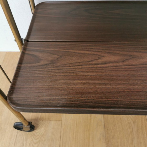 Image 1 of Carrello bar vintage pieghevole, carrello porta bevande, carrello portavivande