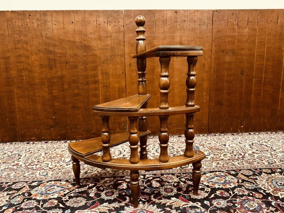 Classic English Library Ladder – Stools, Wood (photo 4 of 6)