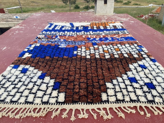 Image 1 of Kleurrijk Marokkaans Beni Ourain-tapijt 300 x 200 cm – Handgeweven wollen Berber-tapijt