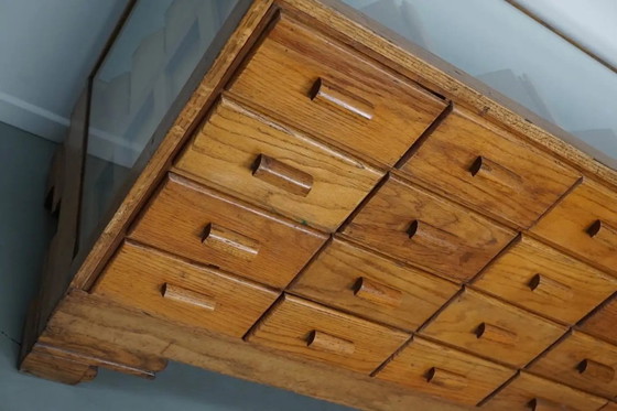 Image 1 of Meuble de mercerie/comptoir de magasin ancien en chêne britannique, années 1920/30