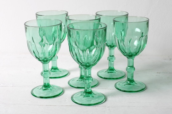 Set di 6 Bicchieri da Vino Verdi Vintage / Calici / Crisal / Portogallo / Anni 2000 – Crisal Glass (photo 5 of 13)