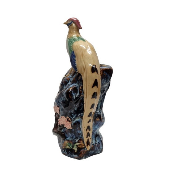 Image 1 of Vintage Shiwan vase with pheasant