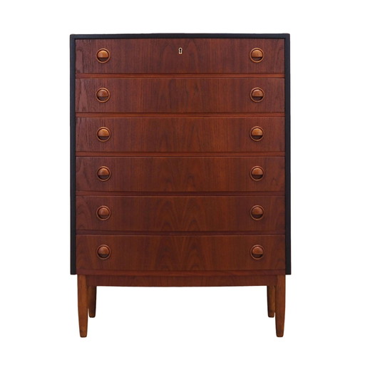 Kommode aus Teakholz, Dänisches Design, 1960er Jahre, Designer: Kai Kristiansen, Hersteller: Feldballes Møbelfabrik