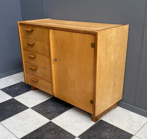 Mueble WK de madera rubia de Arno Lambrecht 1952