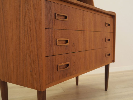 Scrittoio danese in teak anni '60 con superficie estraibile – Cassettiere, Legno (photo 15 of 15)