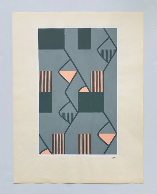 Ton Pape - Vintage Original Gouache Artwork